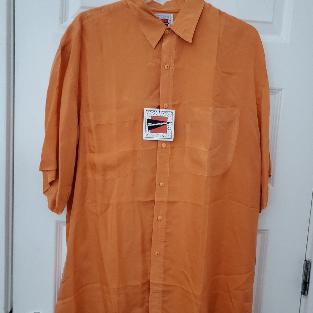 Reputation 100% Silk Shirt .L.